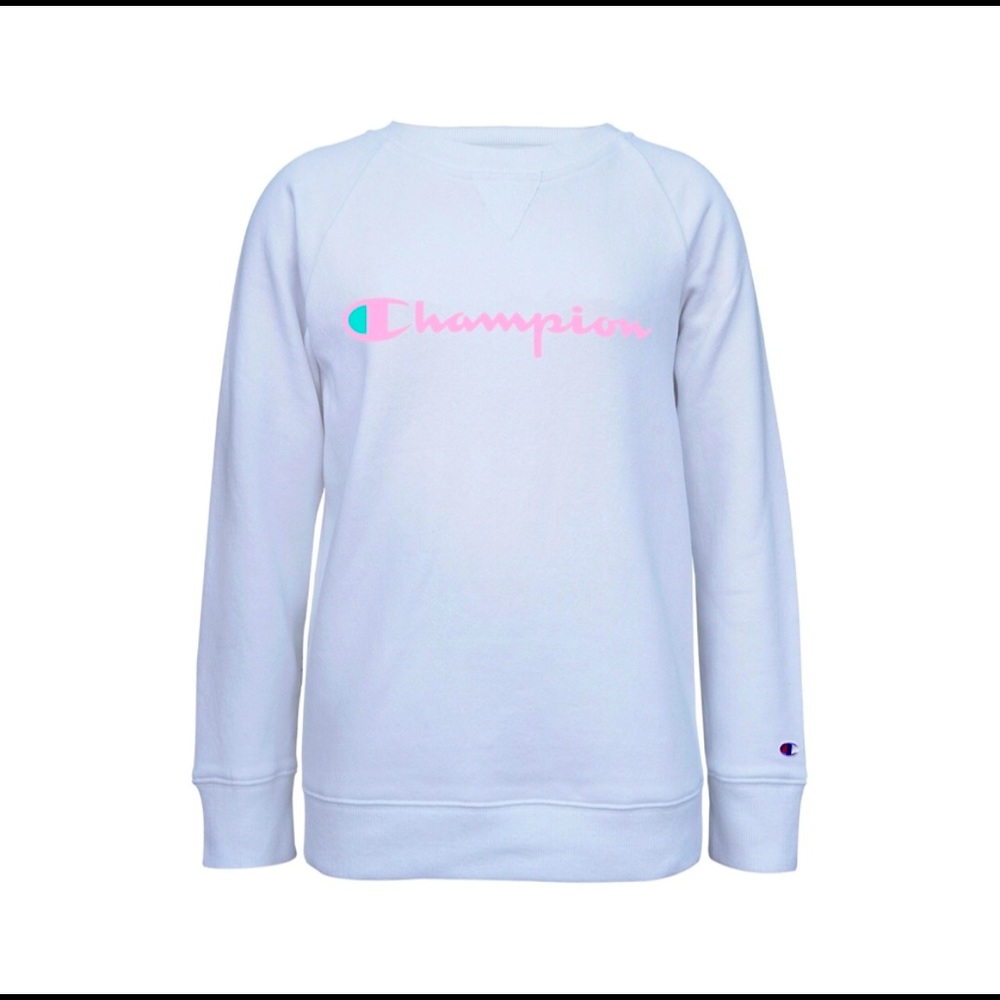 Girls Champion Tie Dye Script Fleece Pullover Sweatshirt